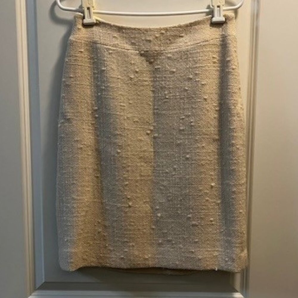 Banana Republic Cream Boucle Wool Skirt sz 6